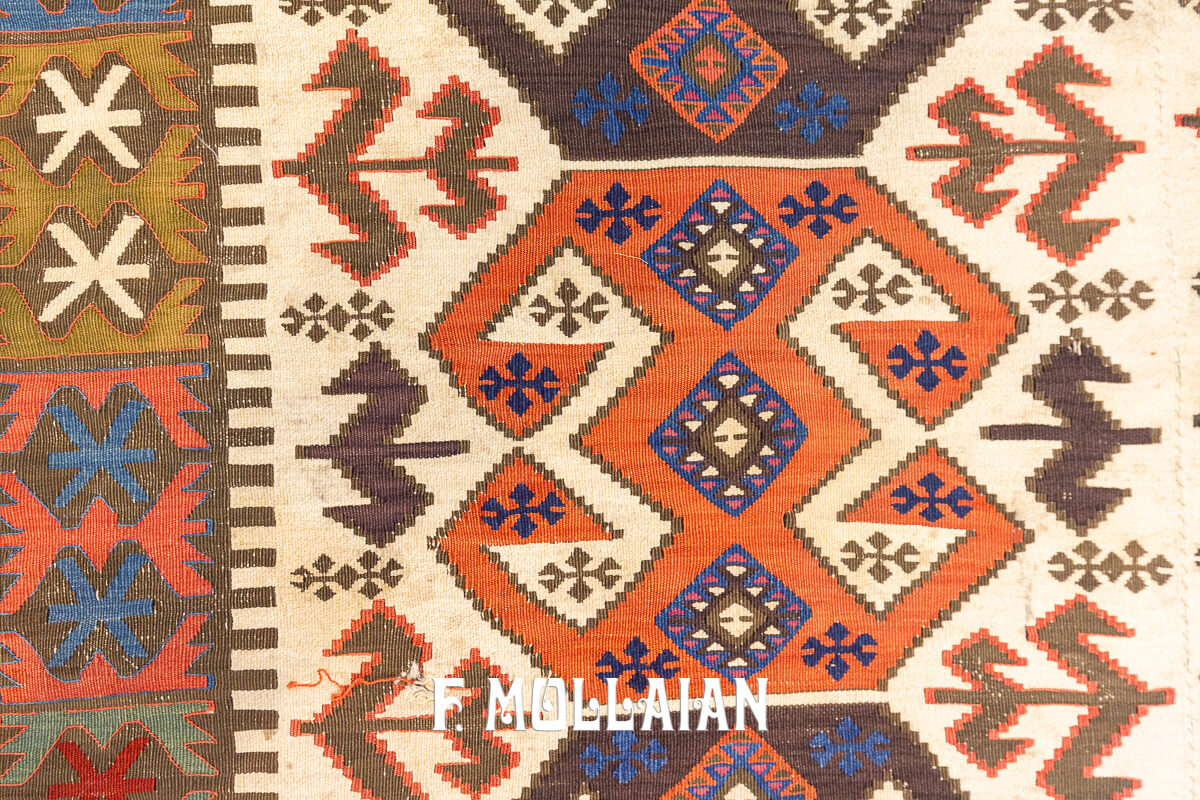 Kilim Rug Anatolian Geometric Design n°:781871